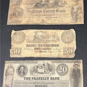 Treasury of the Obsolete: Pre-Civil War Banknote Collection Set Of 3